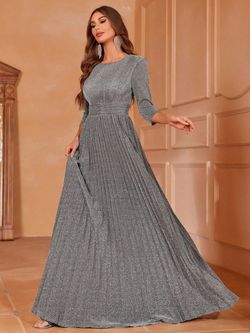 Style FSWD2147 Faeriesty Gray Size 0 Polyester Spandex Floor Length A-line Dress on Queenly