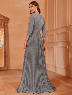 Style FSWD2147 Faeriesty Gray Size 4 Fswd2147 Floor Length A-line Dress on Queenly