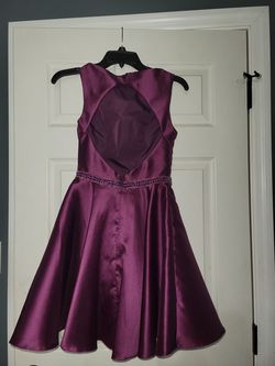 Alyce Paris Purple Size 2 Midi A-line Sequined Jewelled Cocktail Dress on Queenly