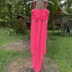 De Pink Size 6 Vintage Jewelled Barbiecore Mermaid Dress on Queenly