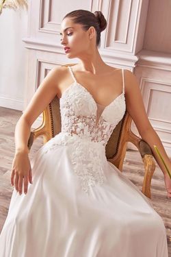 Cinderella Divine White Size 12 V Neck Floor Length Bridgerton Plus Size A-line Dress on Queenly