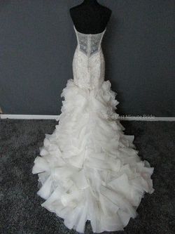 Maggie Sottero White Size 10 Flare Jewelled Mermaid Dress on Queenly