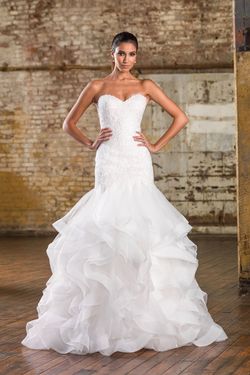 Justin Alexander White Size 12 Sweetheart Train Tulle Mermaid Dress on Queenly