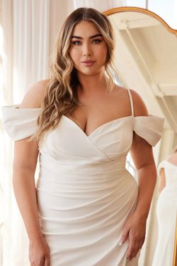 Cinderella Divine White Size 24 Sweetheart Side Slit Plus Size Mermaid Dress on Queenly