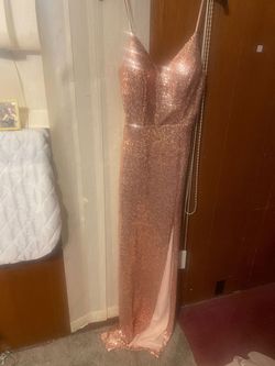Style R1451P417 B. Smart Gold Size 10 Jersey Prom Side slit Dress on Queenly