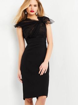 Style 05674A Jovani Black Size 12 05674a High Neck Plus Size Cocktail Dress on Queenly
