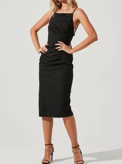 Style 1-1134570145-2793 ASTR Black Size 12 Plus Size Tall Height Polyester Cocktail Dress on Queenly