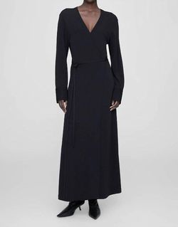 Style 1-1197541682-3010 ANINE BING Black Tie Size 8 Free Shipping Tall Height Straight Dress on Queenly