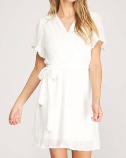 Style 1-1329453378-3236 SHE + SKY White Size 4 Tall Height Cocktail Dress on Queenly