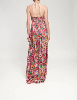 Style 1-1941684245-3236 S/W/F Multicolor Size 4 Floor Length Print Straight Dress on Queenly