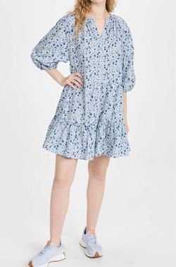 Style 1-2390530032-2696 APIECE APART Blue Size 12 Free Shipping Sleeves Cocktail Dress on Queenly