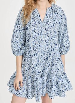 Style 1-2390530032-2696 APIECE APART Blue Size 12 Sleeves Mini Cocktail Dress on Queenly