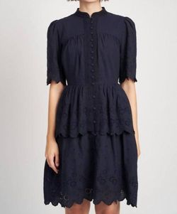 Style 1-2399236859-2696 En Saison Black Size 12 Navy Wednesday Mini Cocktail Dress on Queenly