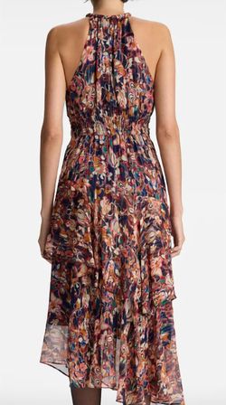 Style 1-2878924755-1901 A.L.C. Blue Size 6 Floral Tall Height Silk Polyester Cocktail Dress on Queenly