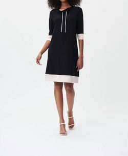 Style 1-2947792120-1901 Joseph Ribkoff Black Size 6 Silk Sleeves Polyester Cocktail Dress on Queenly