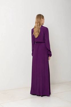 Style 1-3110269168-3236 S/W/F Purple Size 4 Custom Long Sleeve Straight Dress on Queenly