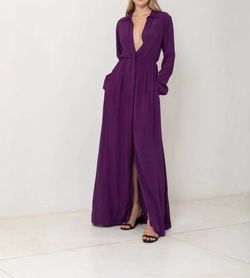 Style 1-3110269168-3236 S/W/F Purple Size 4 Custom Long Sleeve Straight Dress on Queenly