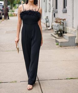 Style 1-3166347792-3855 ELLIATT Black Size 0 Spandex Tall Height Polyester Jumpsuit Dress on Queenly