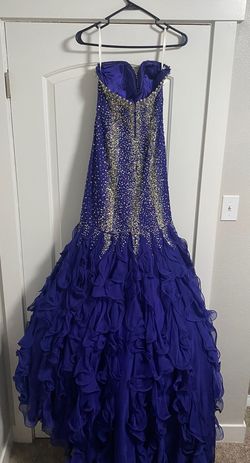 Cinderella Divine Purple Size 6 Pageant Floor Length Prom Mermaid Dress on Queenly