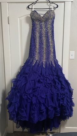 Cinderella Divine Purple Size 6 Pageant Floor Length Prom Mermaid Dress on Queenly