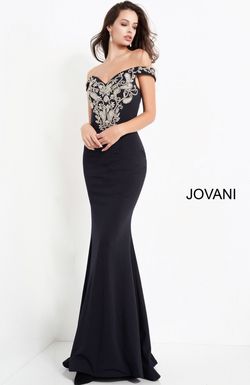 Style 02576 Jovani Blue Size 6 Jewelled Straight Dress on Queenly