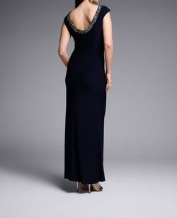 Style 1-3570191114-1901 Joseph Ribkoff Black Size 6 Spandex Polyester Side slit Dress on Queenly