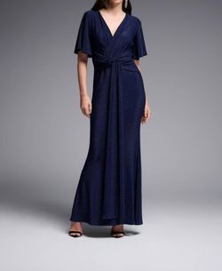 Style 1-374223373-520 Joseph Ribkoff Blue Size 18 Flare Tall Height Sleeves Plus Size Straight Dress on Queenly
