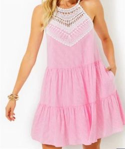 Style 1-4030606281-397 Lilly Pulitzer Pink Size 14 Mini Cocktail Dress on Queenly