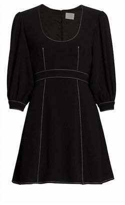 Style 1-4288130462-1901 cinq a sept Black Size 6 Polyester Spandex Sleeves Sorority Cocktail Dress on Queenly