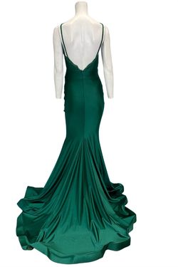 Style 1-70969843-3855 JESSICA ANGEL Green Size 0 Free Shipping Military Tall Height Mermaid Dress on Queenly
