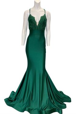Style 1-70969843-3855 JESSICA ANGEL Green Size 0 Free Shipping Military Tall Height Mermaid Dress on Queenly