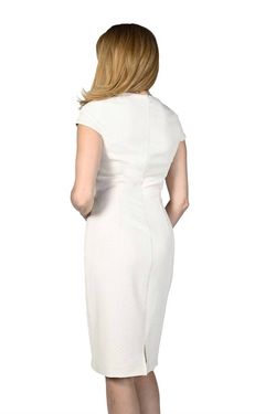 Style 1-825177711-2168 Frank Lyman White Size 8 Polyester Bridal Shower Fun Fashion Cocktail Dress on Queenly