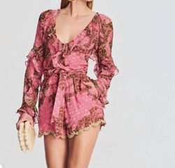 Style 1-967310027-3855 HEMANT & NANDITA Pink Size 0 Floor Length Jumpsuit Dress on Queenly