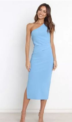Petal and Pup Blue Size 8 Pageant One Shoulder Cocktail Dress on Queenly