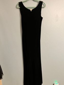High drama Black Size 12 Wedding Guest Jersey Swoop Prom Mermaid Dress on Queenly