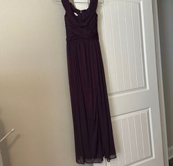 David's Bridal Purple Size 0 Prom Military Wedding Guest A-line Dress on Queenly