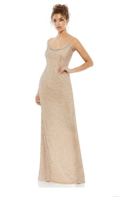Mac Duggal Nude Size 2 Fully Beaded Prom Military Straight Dress on Queenly