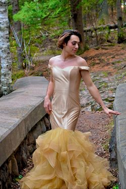 Jasz Couture Gold Size 4 50 Off Pageant Mermaid Dress on Queenly