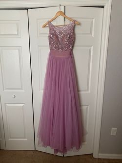 Sherri Hill Purple Size 0 Floor Length Military A-line Dress on Queenly