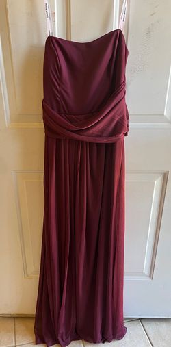 David's Bridal Red Size 6 Military Strapless A-line Dress on Queenly
