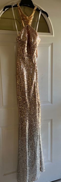 Style 18170 Envious Couture Gold Size 00 Jersey Straight Dress on Queenly