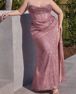 Style CD254 Ladivine Cinderella Divine Pink Size 14 50 Off Corset Side slit Dress on Queenly