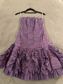 Jessica McClintock Purple Size 8 Strapless Cocktail Dress on Queenly
