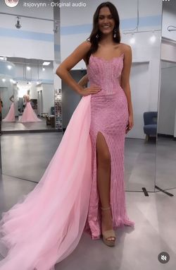 Portia and Scarlett Pink Size 2 Pageant Floor Length Prom Side slit Dress on Queenly