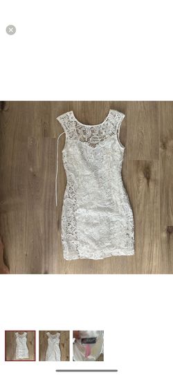 Lipsy White Size 4 Bachelorette Mini Cocktail Dress on Queenly