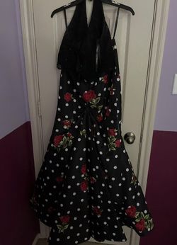 Sherri Hill Black Size 4 Prom Halter Mermaid Dress on Queenly