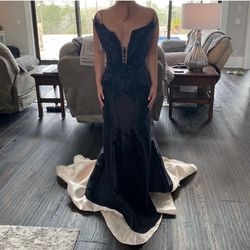Mac Duggal Black Size 12 Floor Length Strapless Mermaid Dress on Queenly