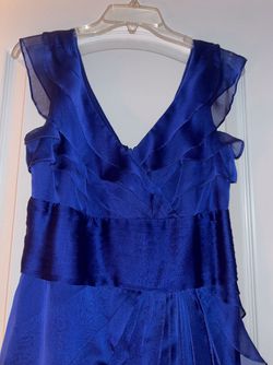 Adrianna Papell Occasions Blue Size 8 Floor Length Short Height Ball gown on Queenly