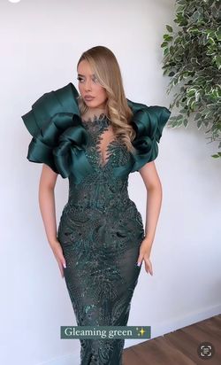 Style -1 Minna fashion Green Size 4 -1 Floor Length Corset Mermaid Dress on Queenly