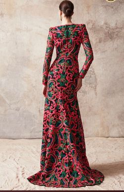 Naeem Khan Multicolor Size 10 Prom Long Sleeve Mermaid Dress on Queenly